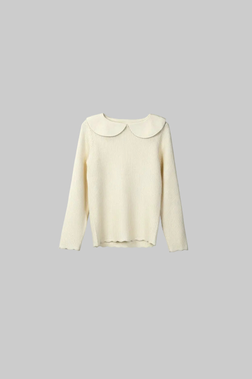 Ribbed Collar Top